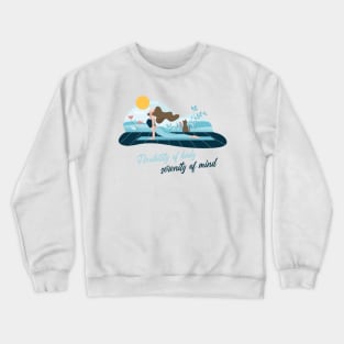 Flexibility of body serenity of mind yoga minimalistic Crewneck Sweatshirt